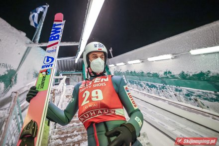 Piotr Żyła przed skokiem/fot. Tadeusz Mieczyński - skijumping.pl